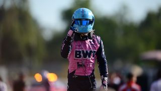 Pierre Gasly of the Alpine F1 Team celebrates his pole position during the qualifying session of the Formula 1 Italian Grand Prix at the Autodromo Nazionale di Monza