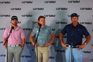 Wolff, Smith and Mickelson chat at the LIV Golf press conference