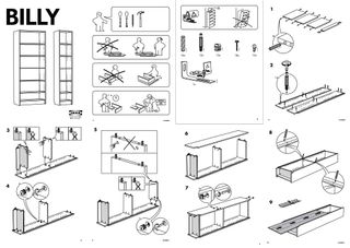 IKEA Billy bookcase assembly guidelines