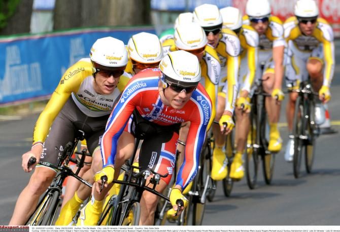 Edvald Boasson Hagen in his Norweigan Colombia kit
