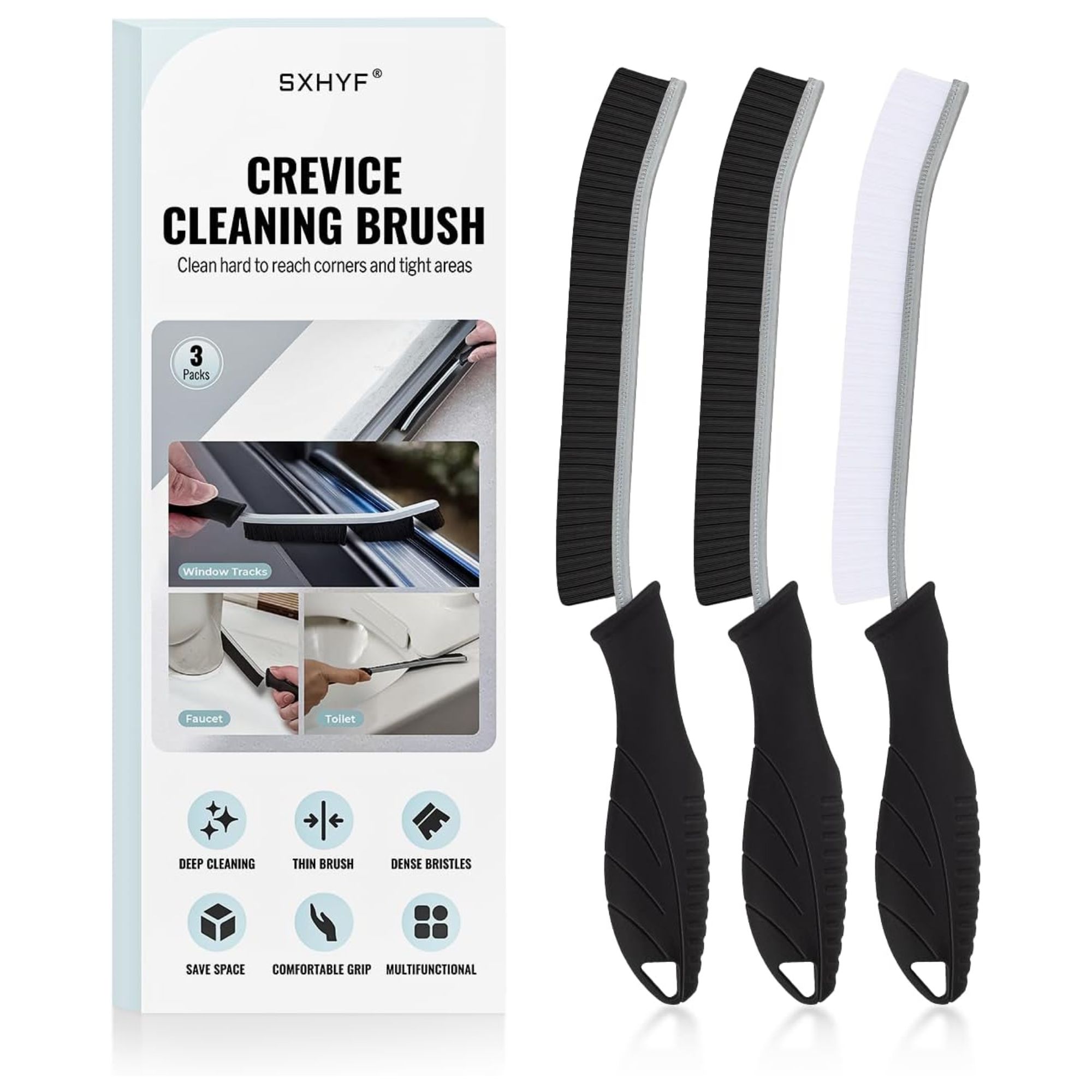 Crevice cleaning brush