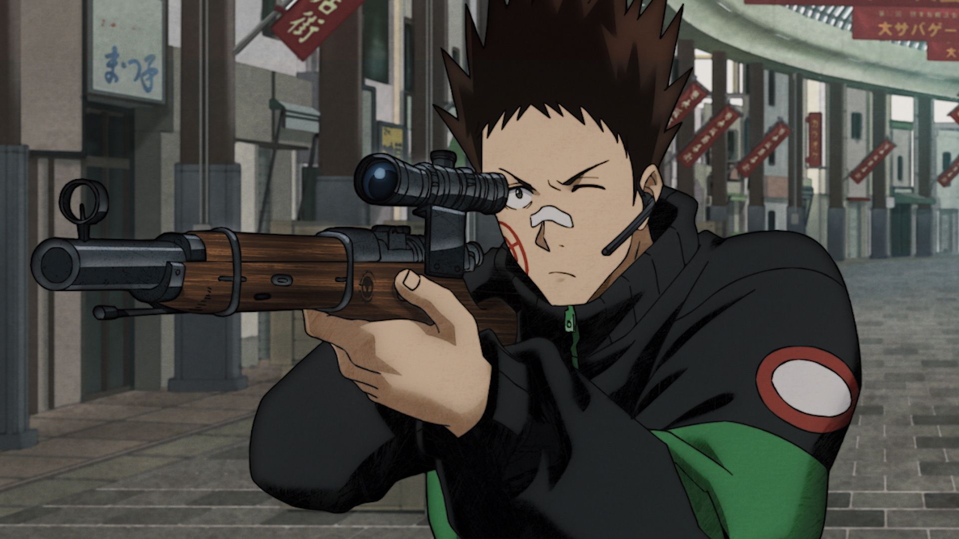 Heisuke firing a rifle in Sakamoto Days