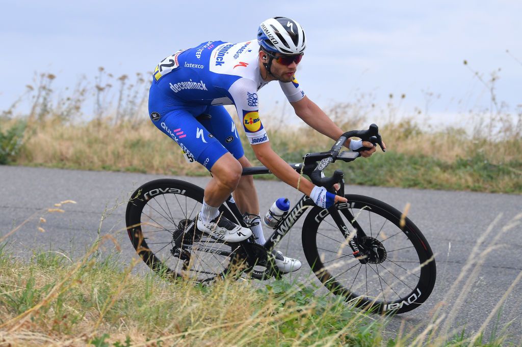 Following his victory in the road race, Deceuninck-QuickStep&#039;s Kasper Asgreen – pictured during the 2020 Critérium du Dauphiné – holds the Danish national titles for both the time trial and road race.