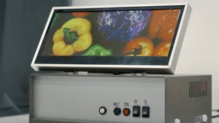 CES 2024 picture of Sharp's 12-in prototype QDEL display