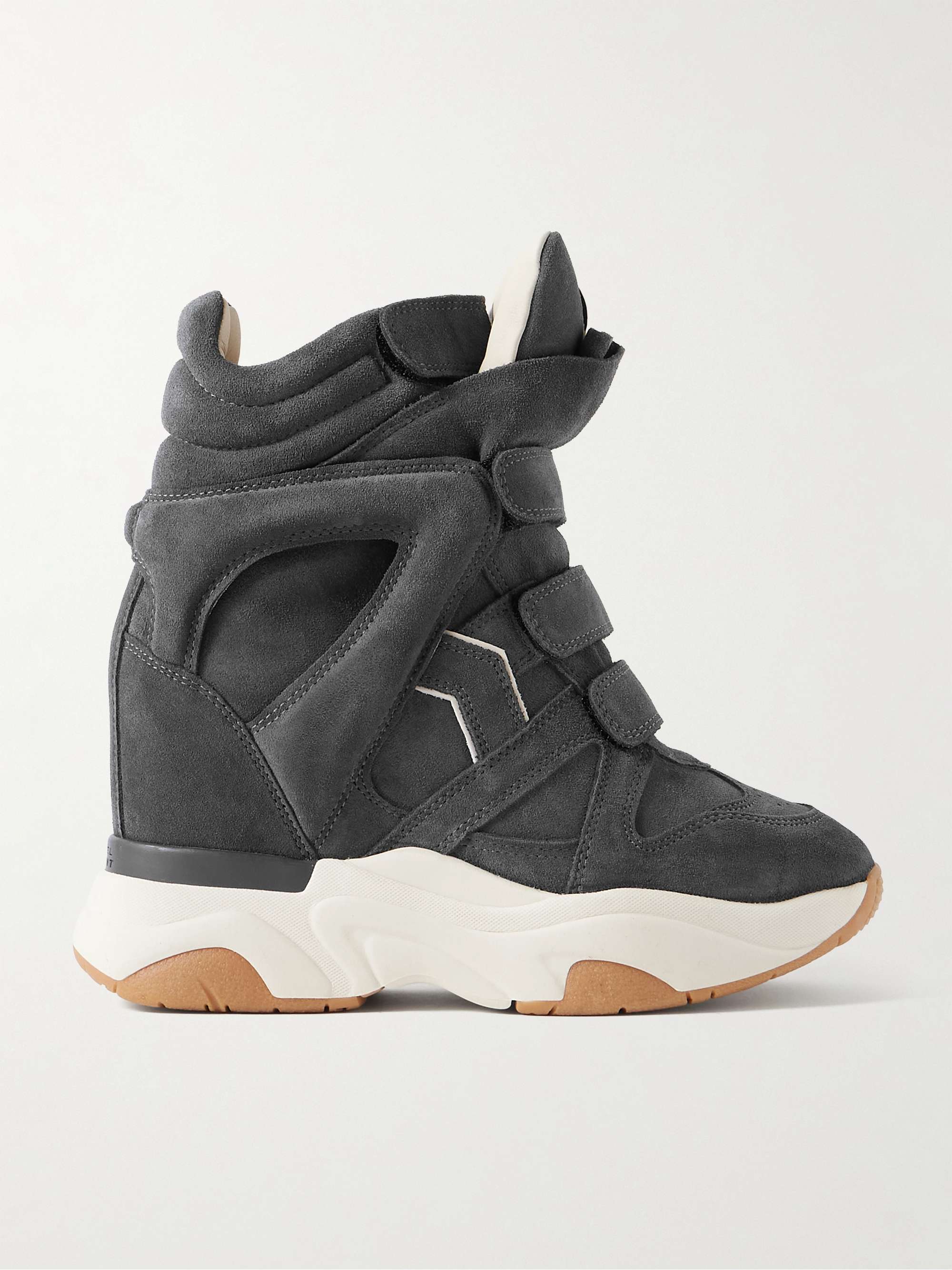 Balskee Suede High-Top Wedge Sneakers