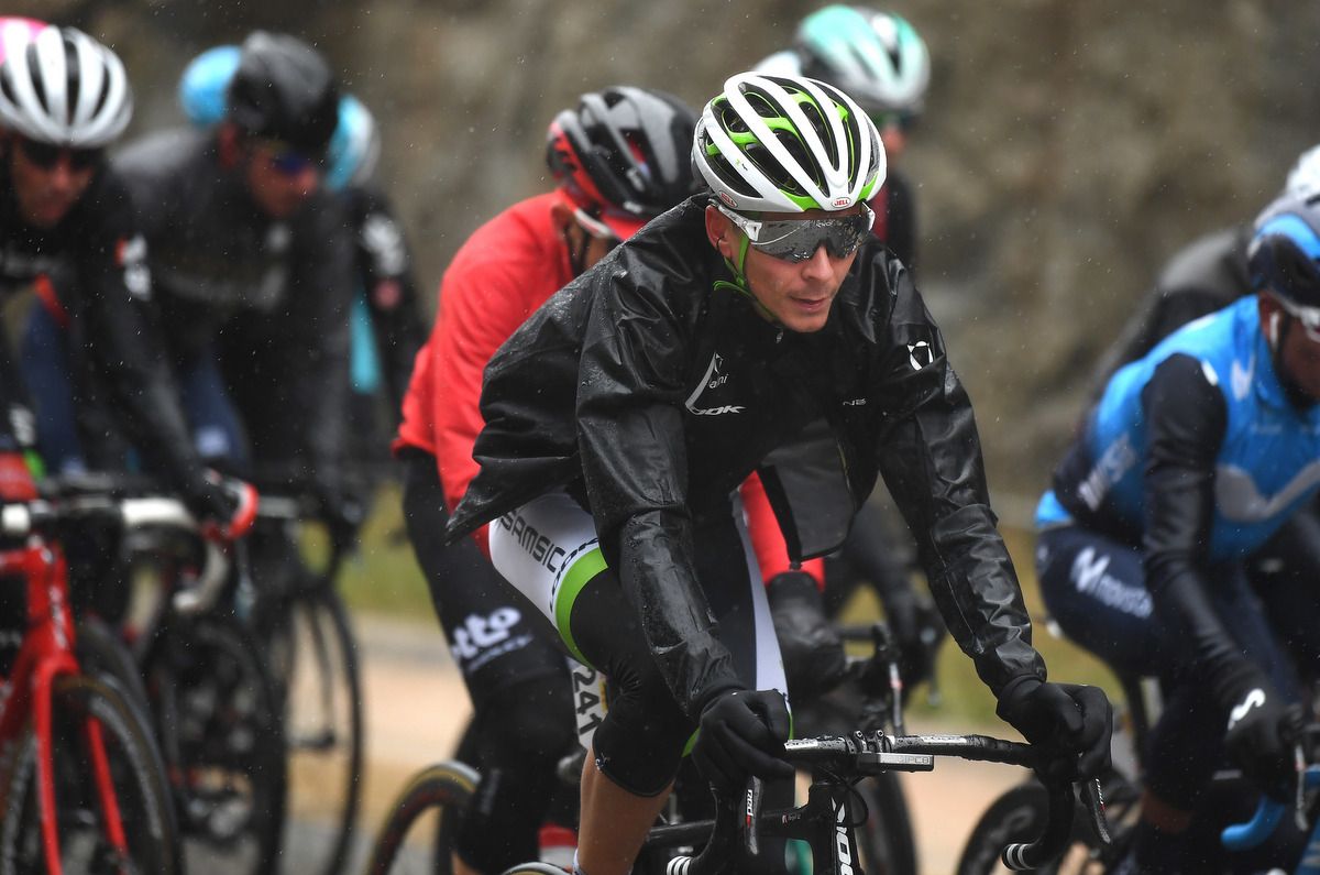 Warren Barguil was also rugged up
