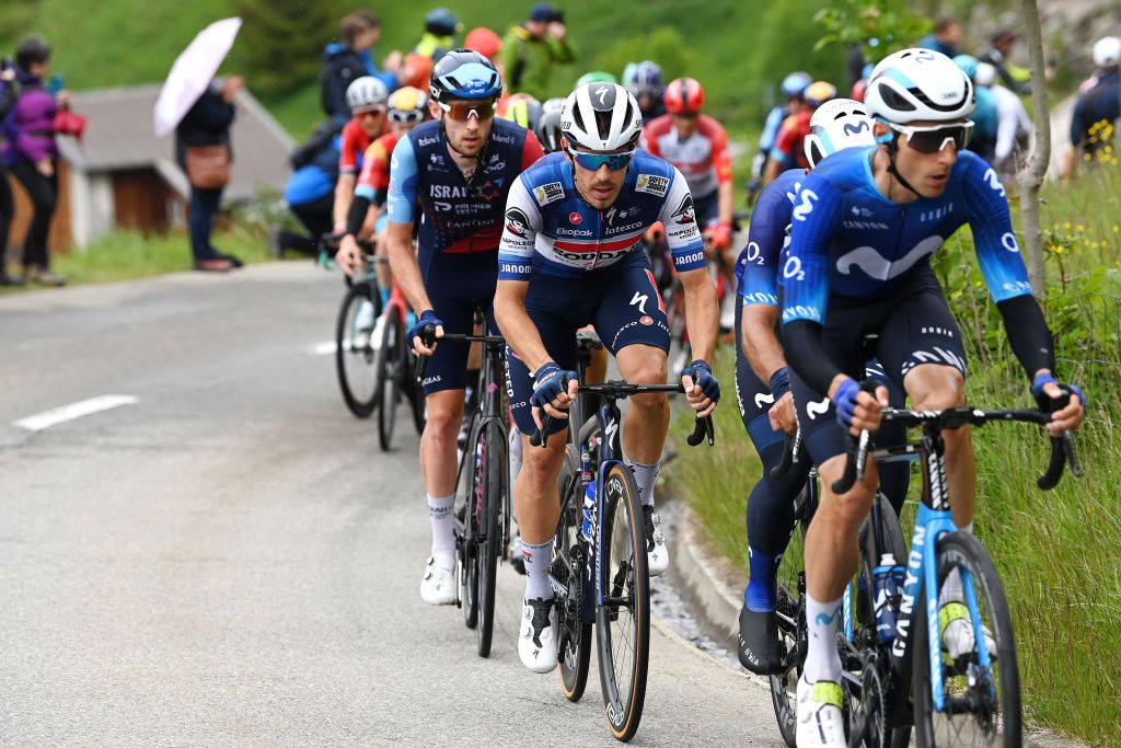 Davide Ballerini of Italy and Team Soudal - Quick Step competes in the breakaway