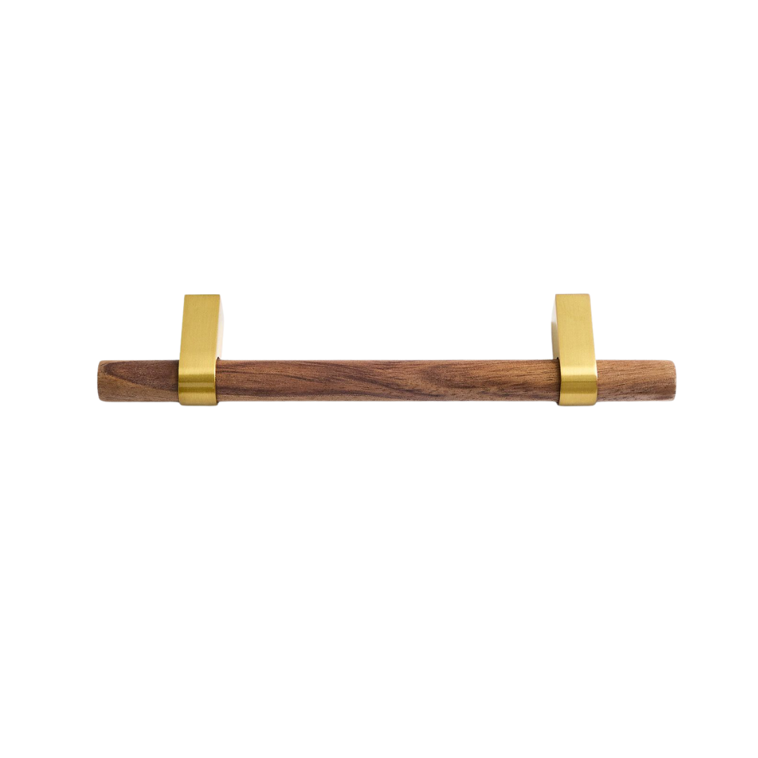 Modernist Wood &amp;amp; Antique Brass Hardware