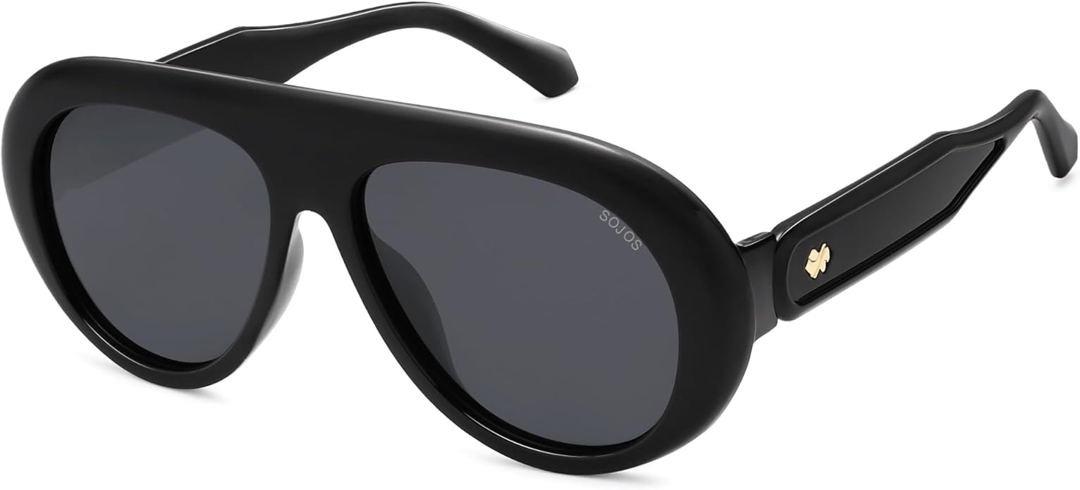 Sojos, Trendy Oversized Polarized Aviator Sunglasses