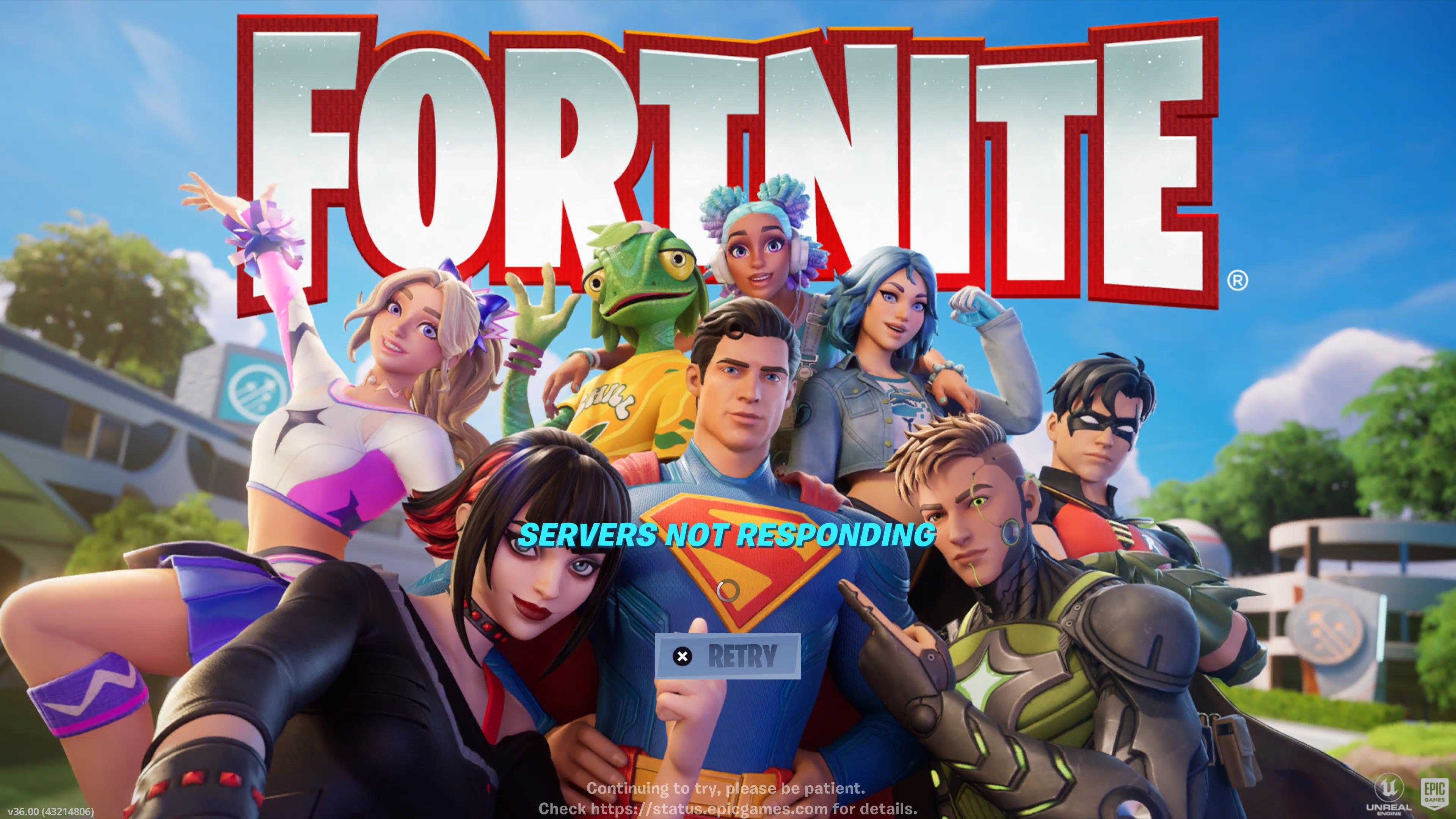The Fortnite loading screen, showing the 