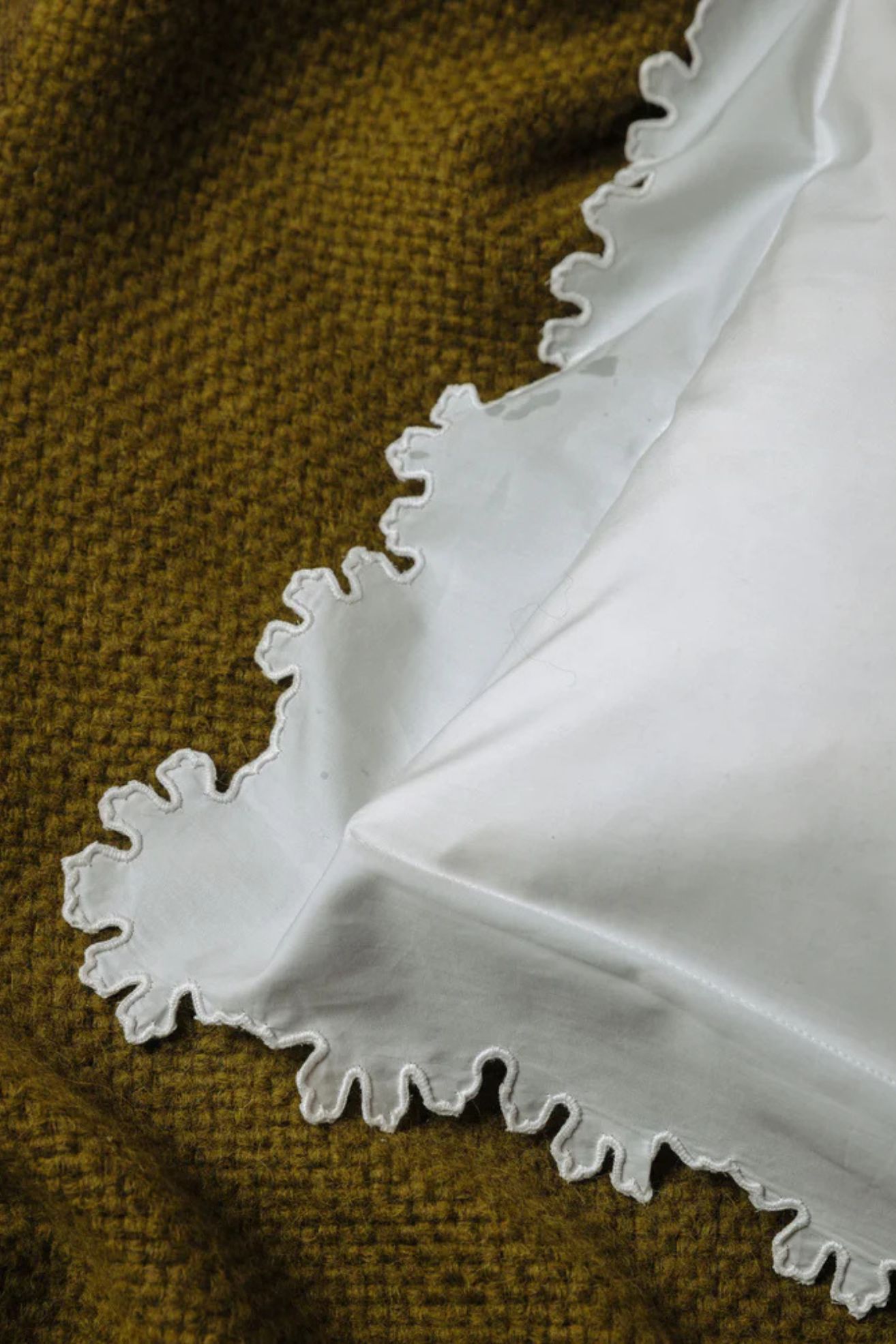 Rebecca Udall, Thea Scalloped Boudoir Pillowcase, White
