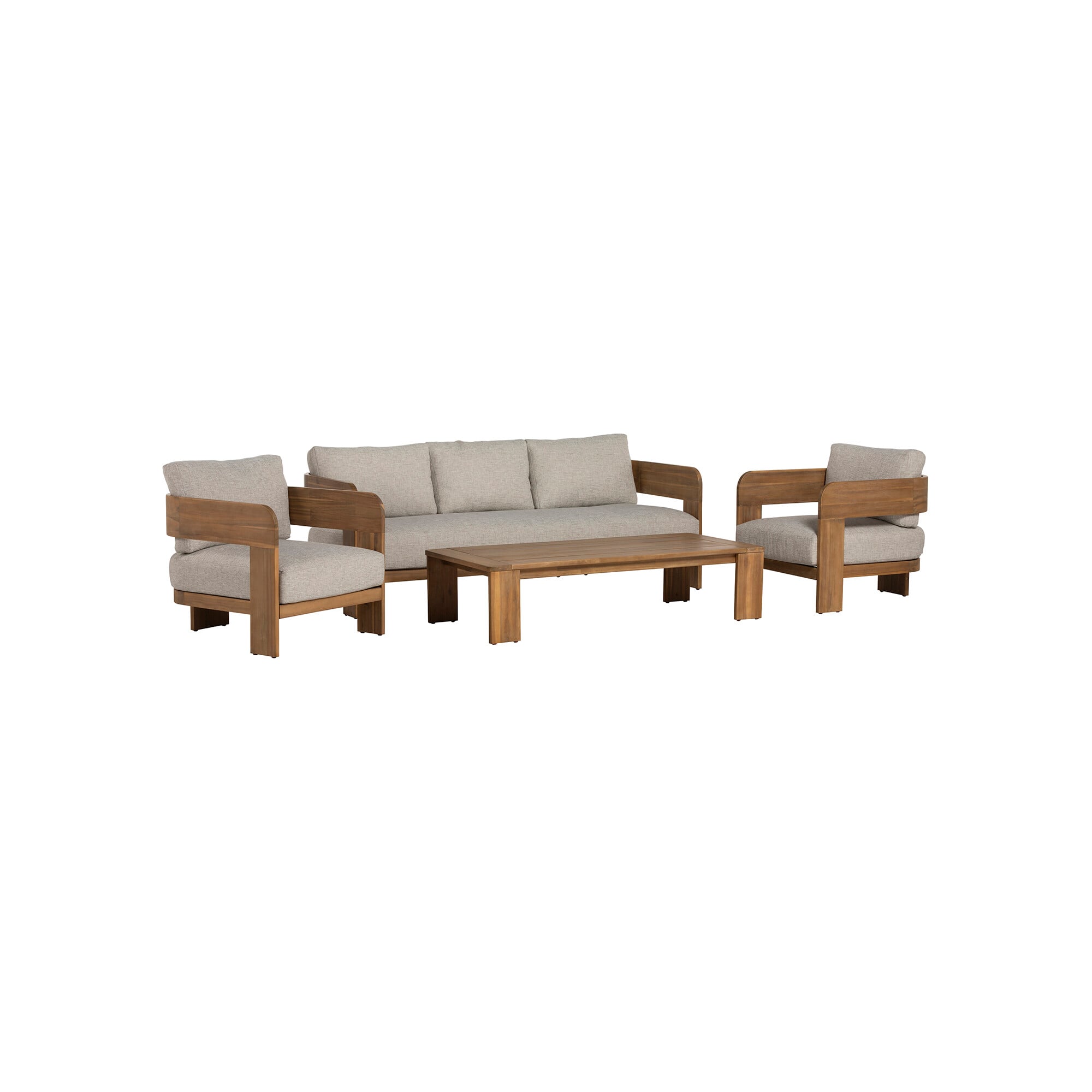 Barker and Stonehouse Tignale 5 Seater Garden Acacia Wood Lounge Set