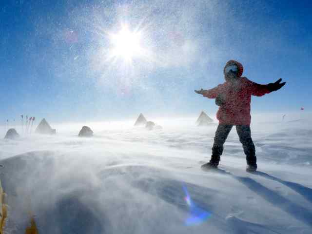 ANSMET Researcher at Base Camp