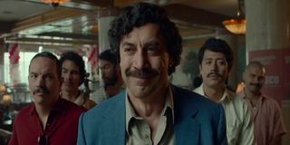 Javier Bardem as Pablo Escobar smiling in Loving Pablo