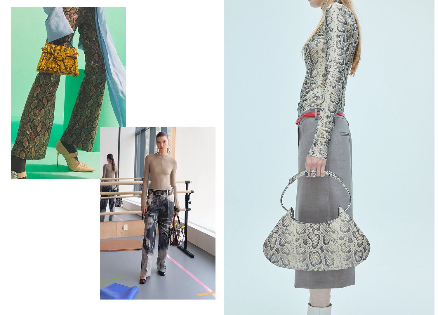 Graphics of winter 2024's handbag trends