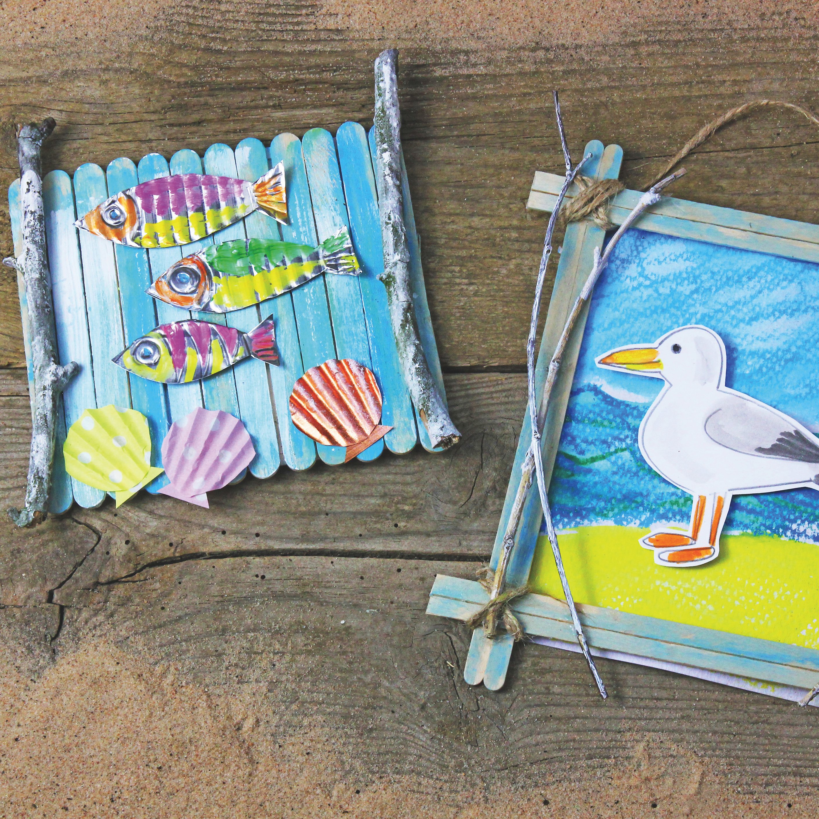 Two seaside artworks