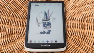 The coloring app on the PocketBook InkPad Color