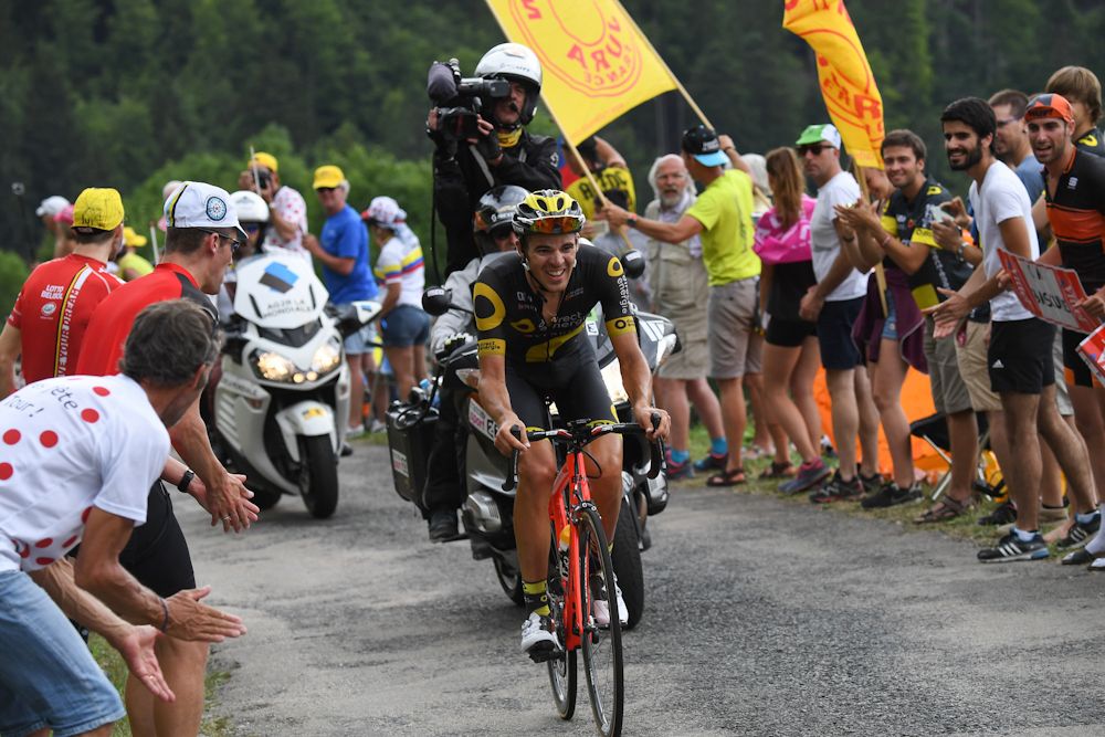 Lilian Calmejane (Direct Energie) rides alone to the finish of stage 8