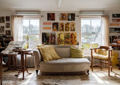 The studio on the second floor.