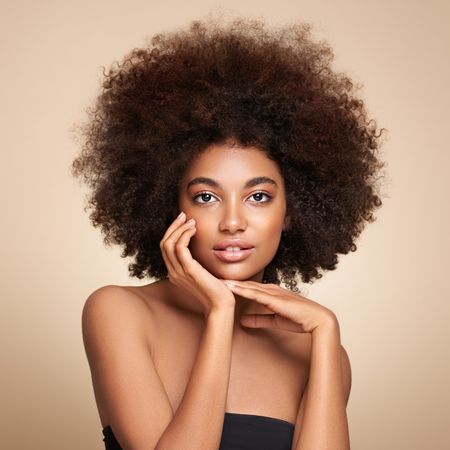 woman with thick hair 