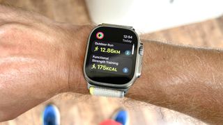 Apple Watch Ultra 2 showing a workout summary