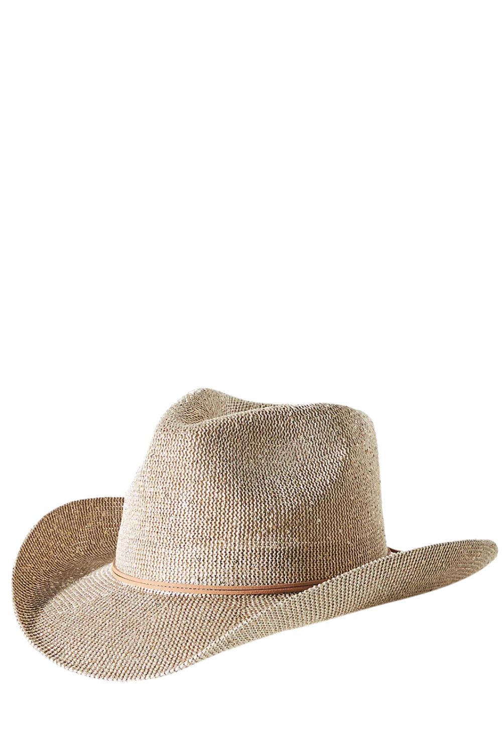 Anthropologie Sparkle Straw Cowboy Hat