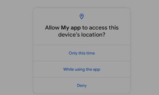 Android 11 One Time Permissions