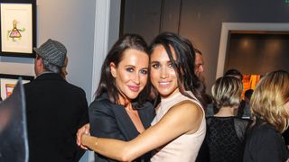toronto, on march 22 jessica mulroney and actress meghan markle attend the world vision event held at lumas gallery on march 22, 2016 in toronto, canada photo by george pimentelwireimage