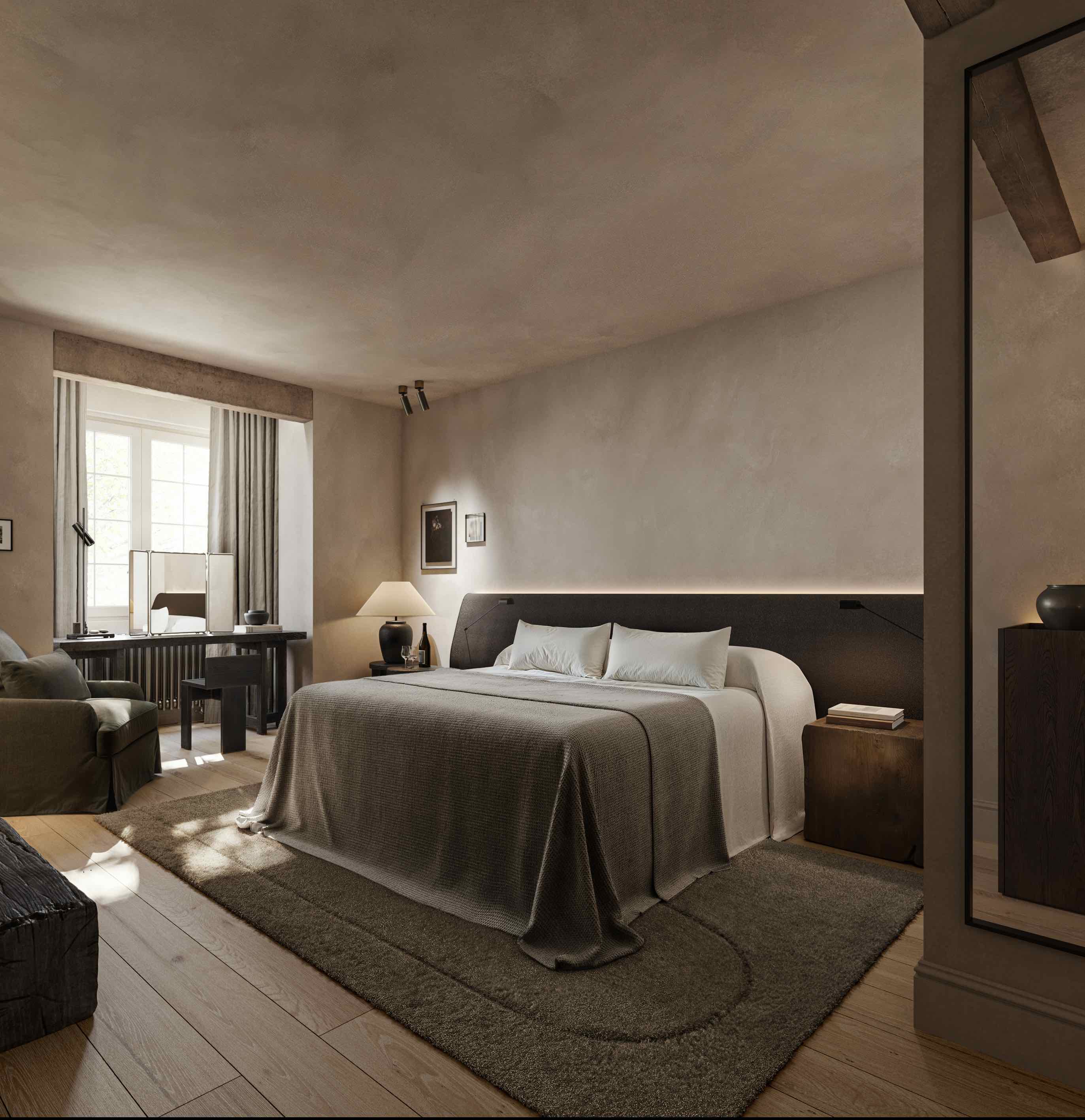 Neutral Cotswolds hotel interior