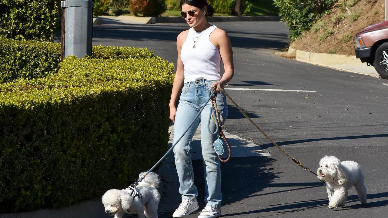 Lucy Hale is seen on January 25, 2022 in Los Angeles, California