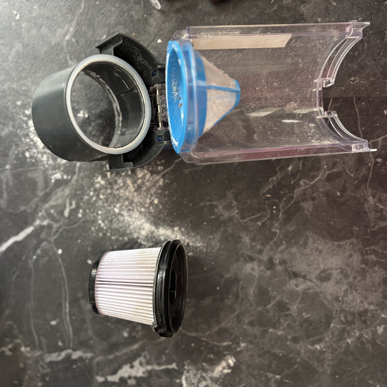 Shark PowerBoost Cordless Handheld Vacuum filter and bin removed