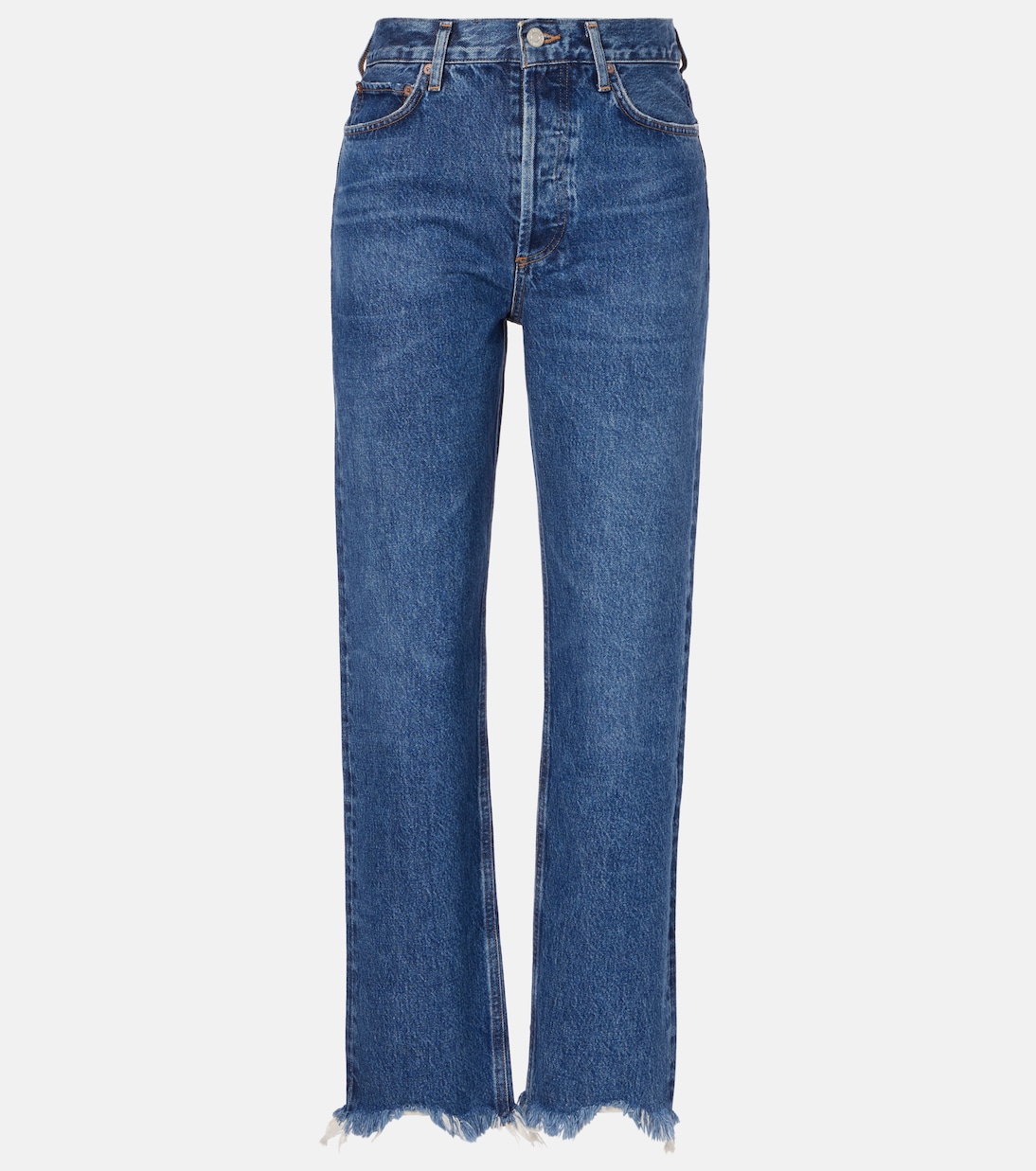 90's Mid-Rise Straight Jeans in Blue - Agolde