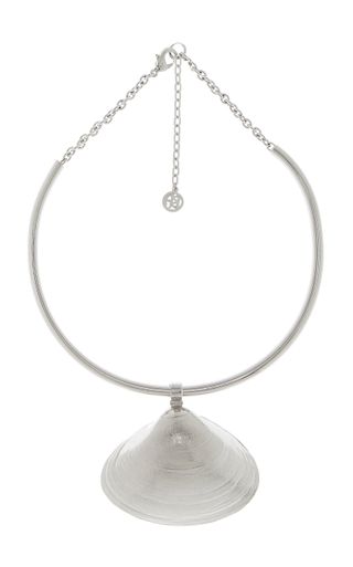 Exclusive Silver-Plated Shell Pendant Necklace