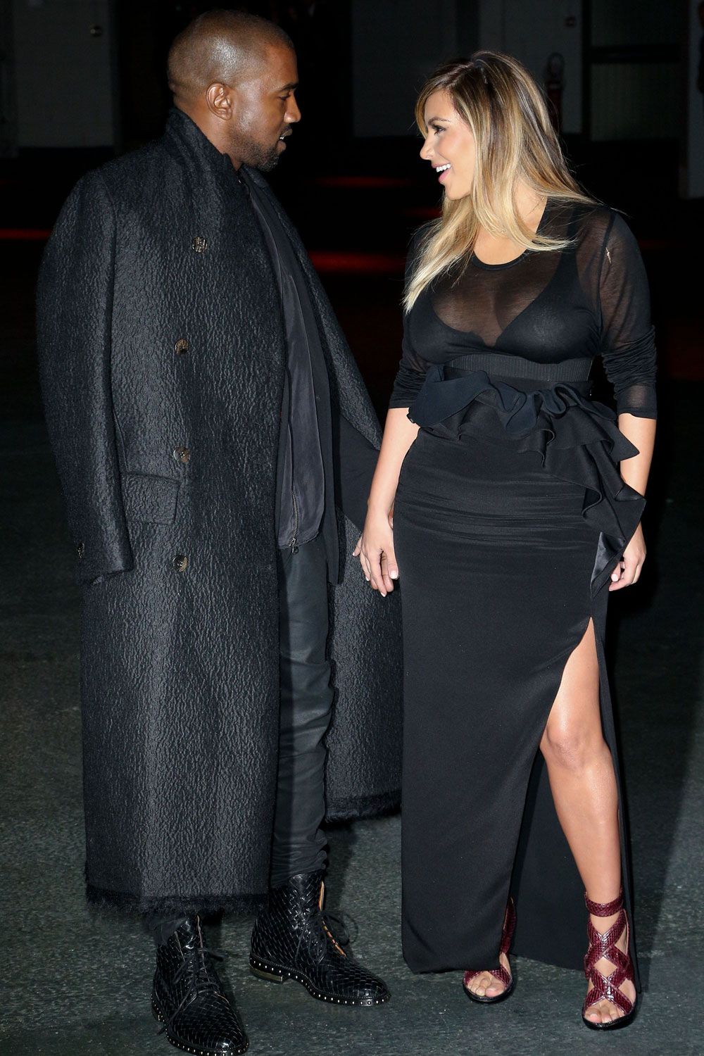 Kim Kardashian and Kanye West out and about