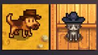 Stardew Valley: Hats on cats (and dogs)