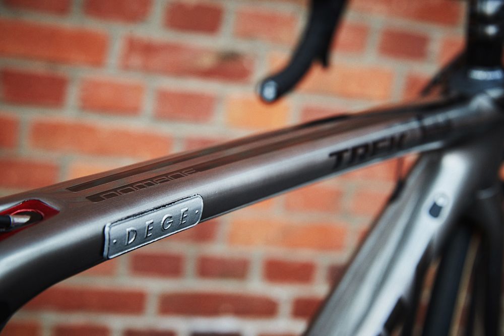 Degenkolb's bike is emblazoned with a special badge with his nickname, 'Dege'