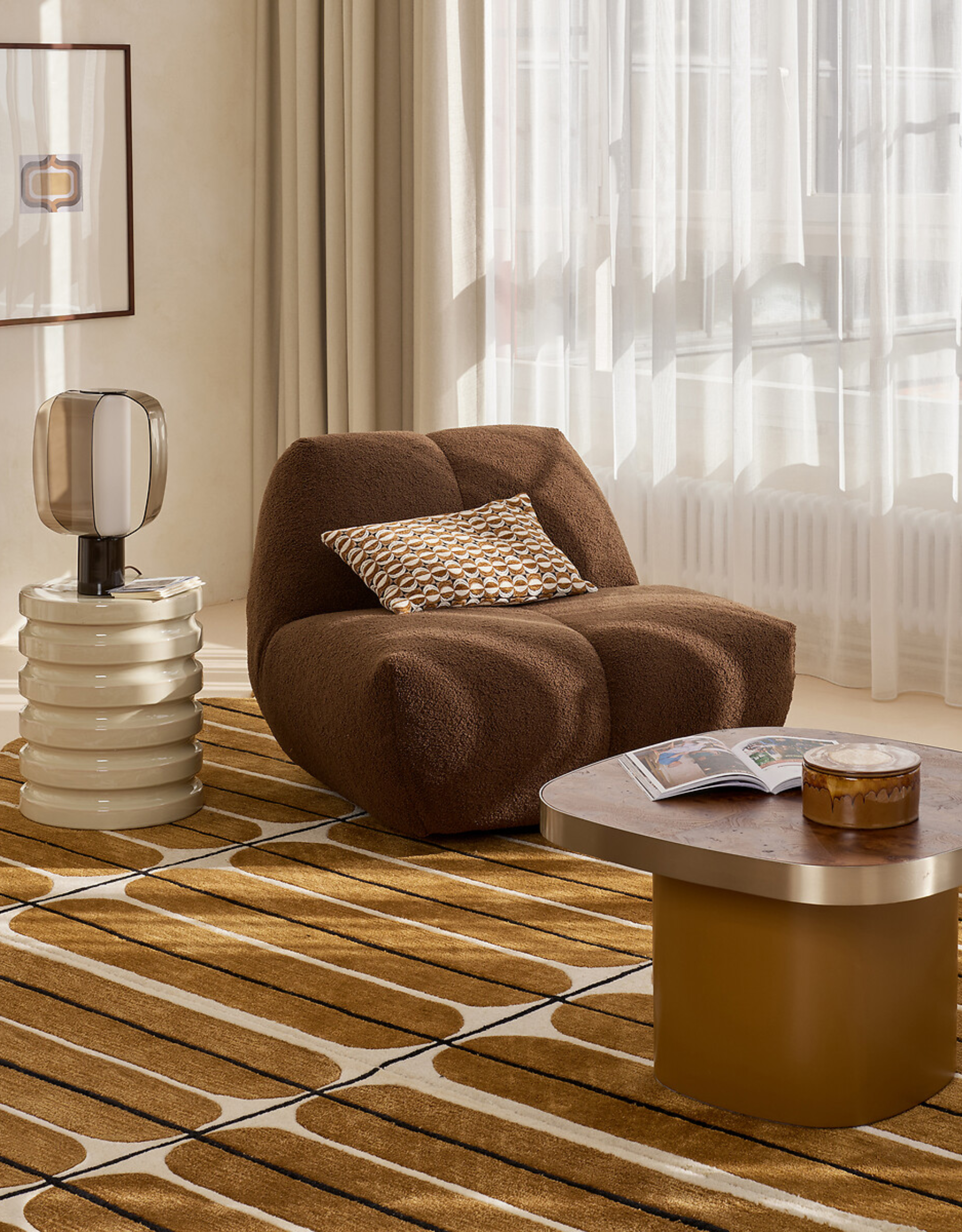 A patterned wool rug from La Redoute