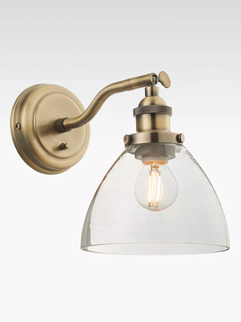 Bay Lighting Carter Wall Light, Antique Brass