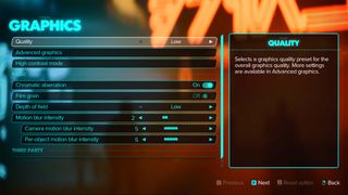 Star Wars Outlaws screenshots on ROG Ally X graphics settings.