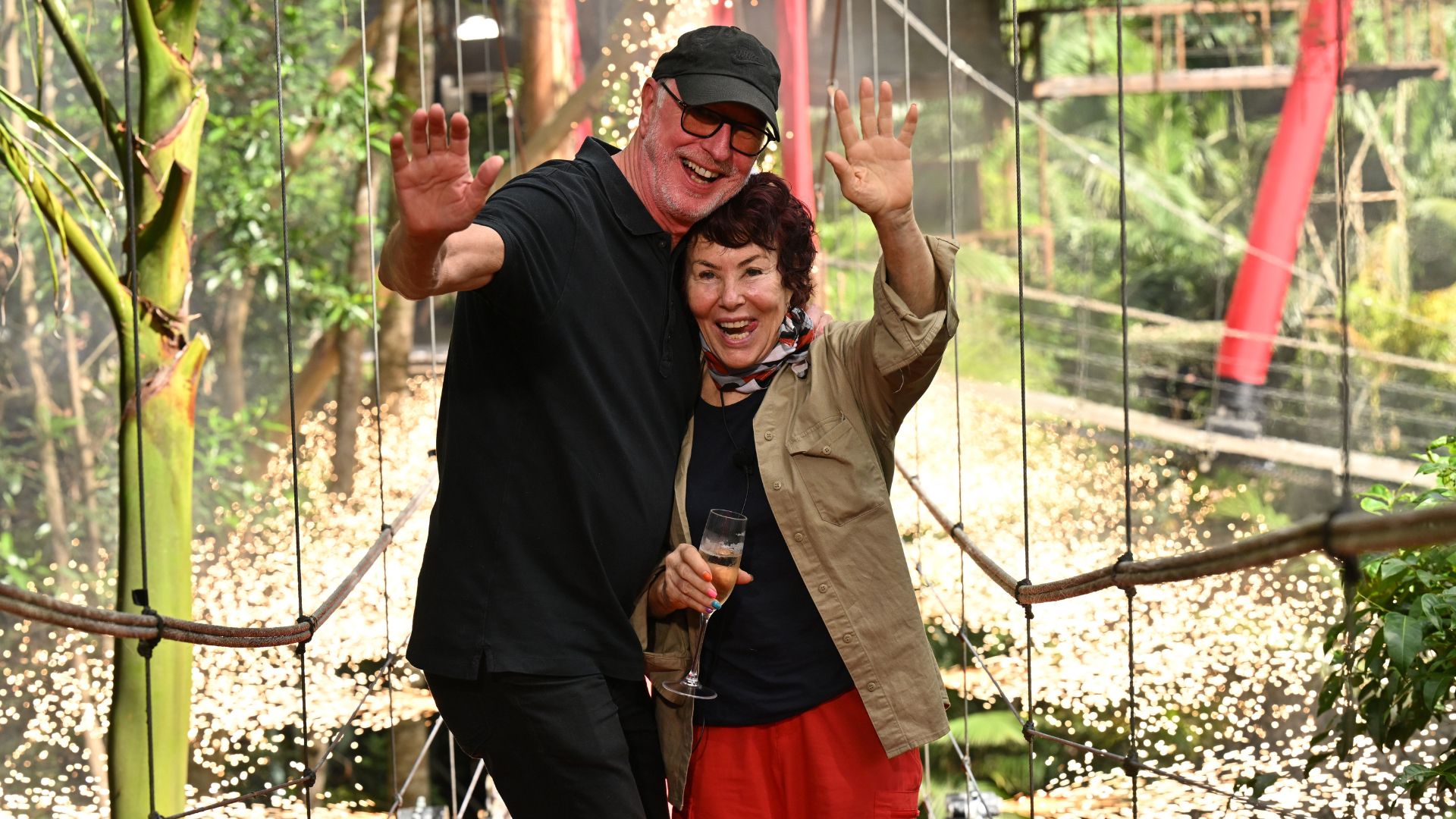 Ed Bye and Ruby Wax as Ruby left I'm a Celebrity... Get Me Out of Here!