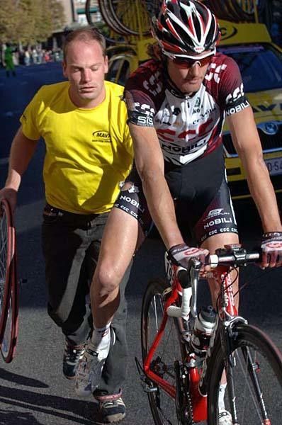 Well, might as well ride to the finish and not take the Mavic car.