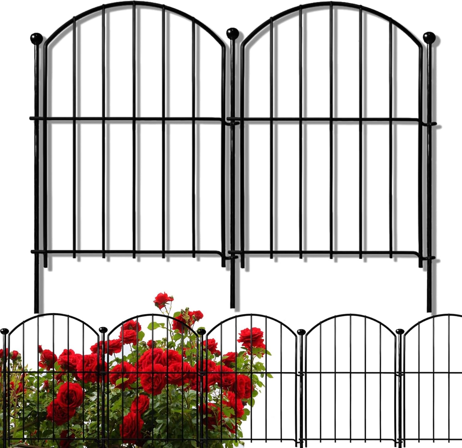 Metal garden fencing