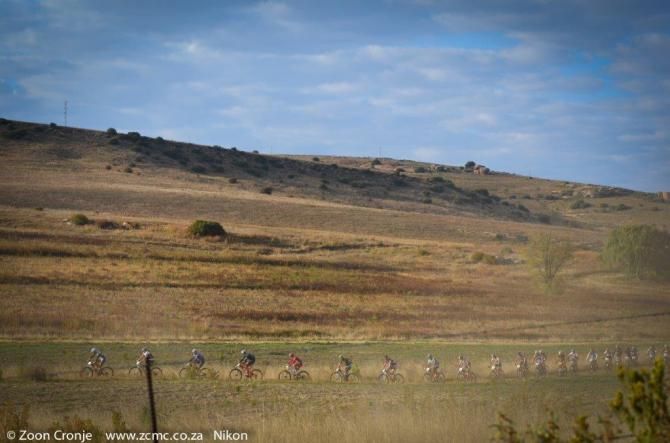 Riders wind their way through the Freestate Farmlands
