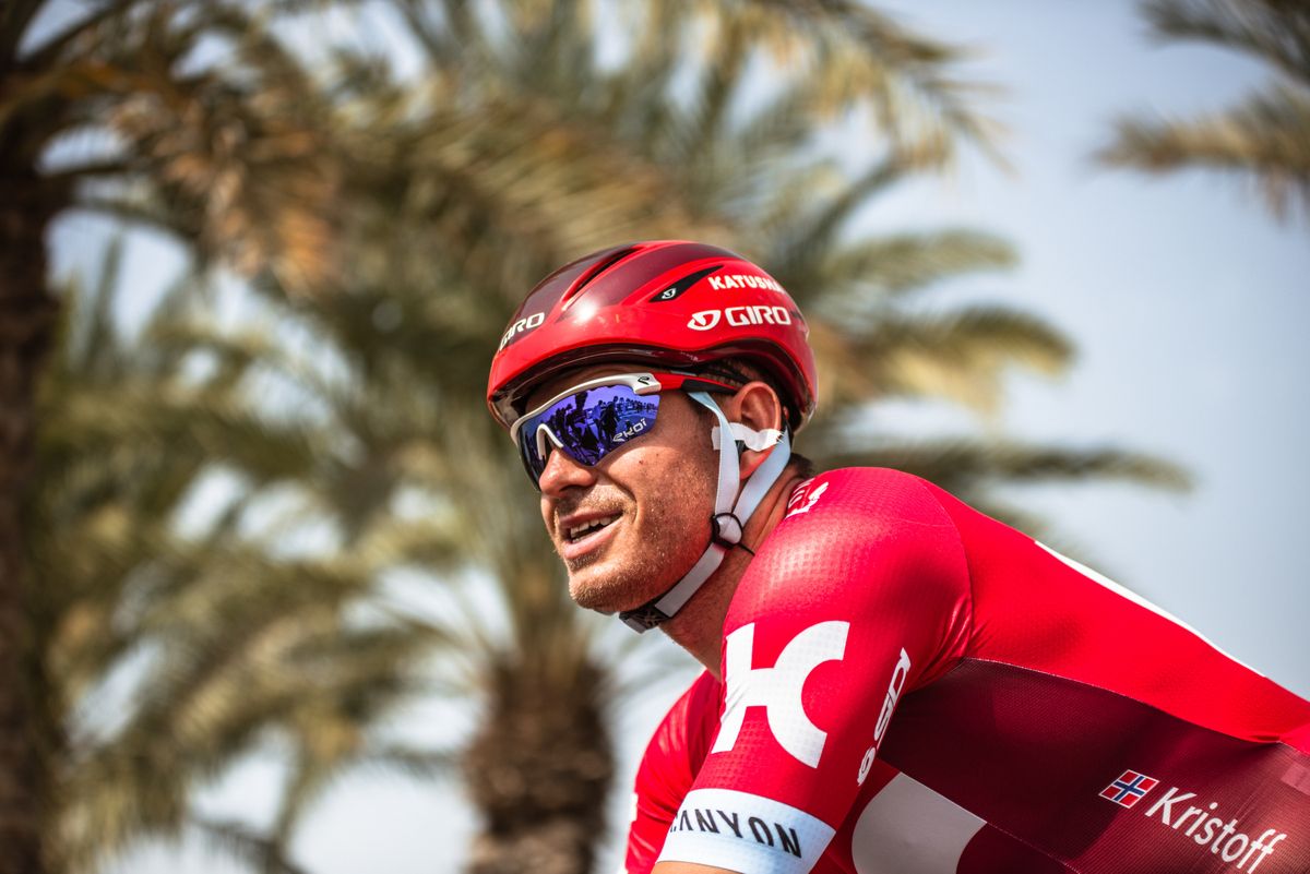 Alex Kristoff (Katusha) smiling before the stage