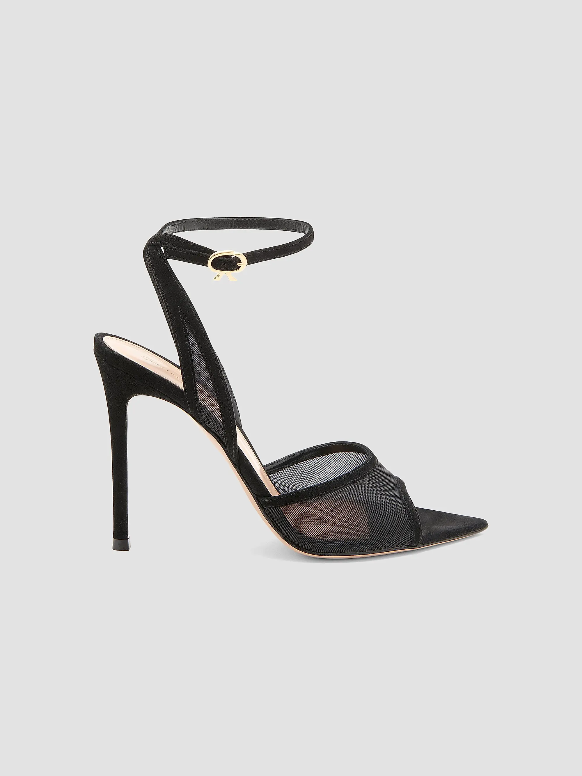 105mm Organza Suede Sandals