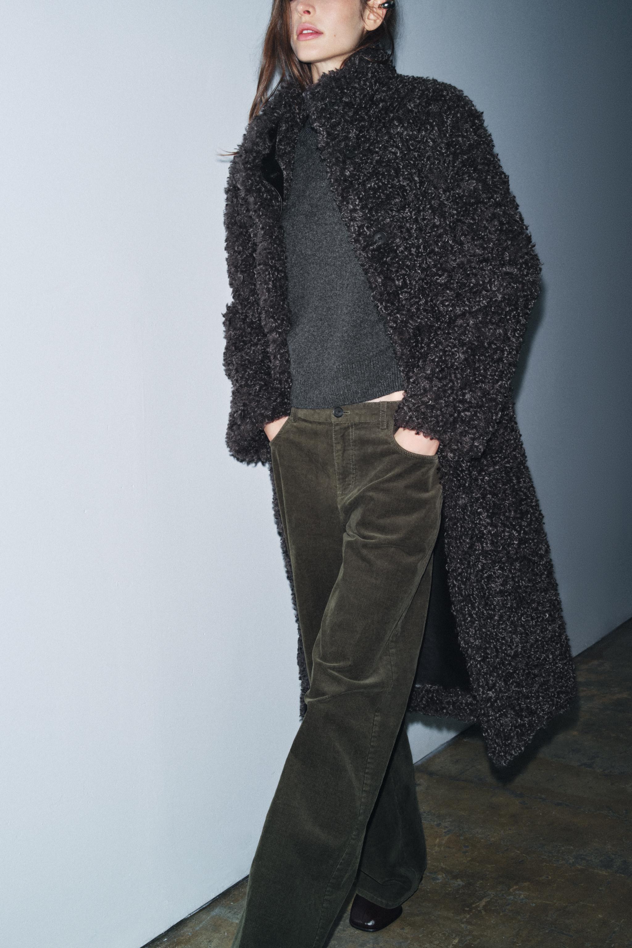 Zw Collection Corduroy Straight Leg Pants