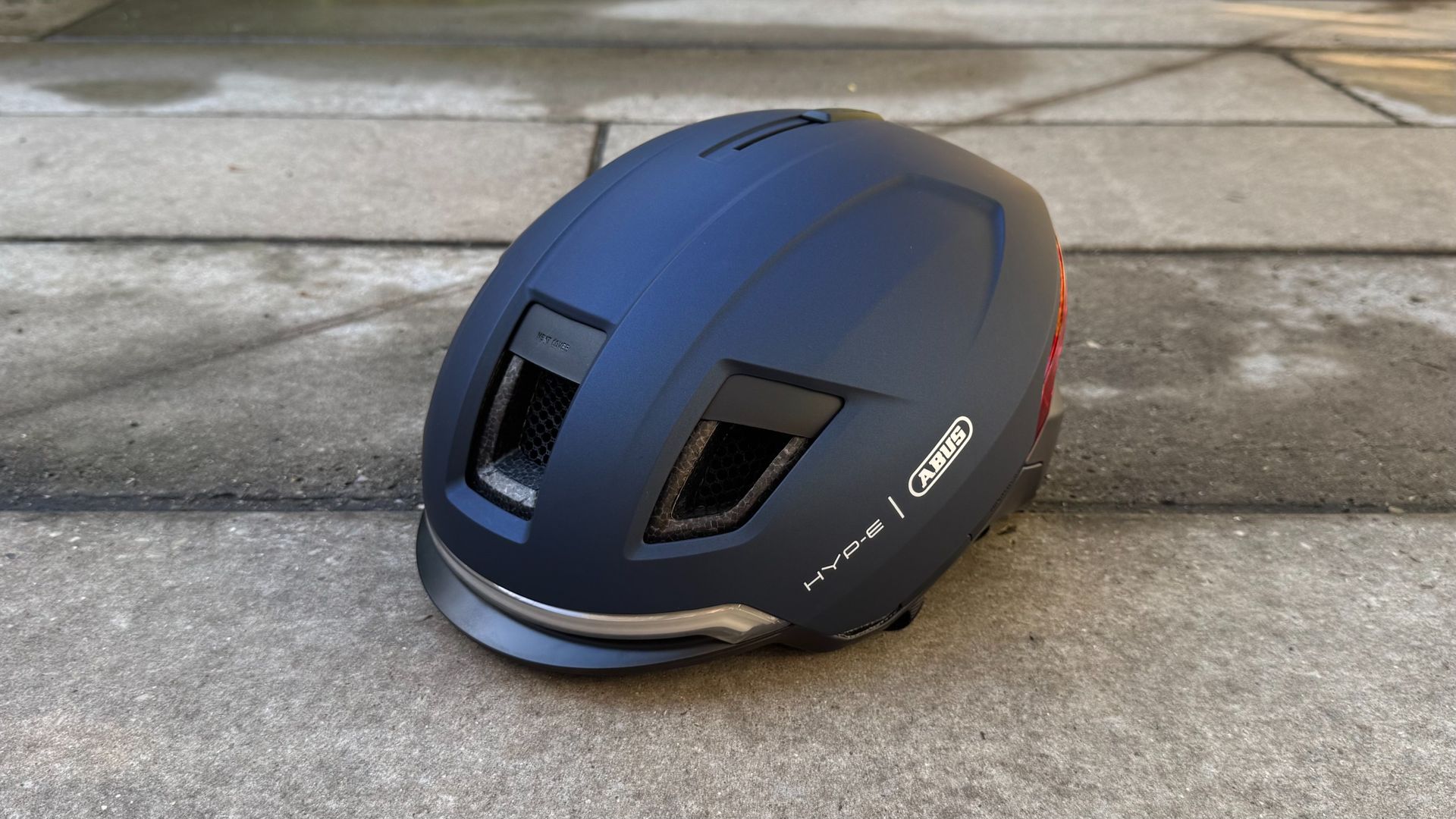 The Abus Hyp-E helmet with vents open
