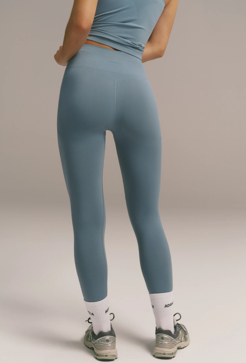 An image of Adanola Impact Seamless Leggings in Slate Blue.