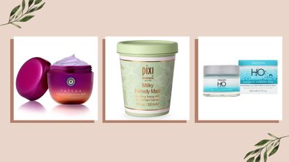 composite of the best face masks from Tatcha, Pixi, Creightons
