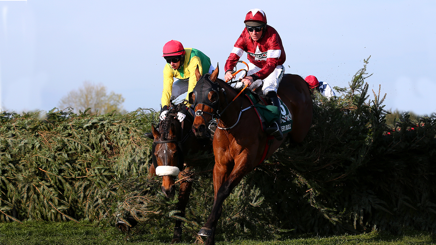 LIVERPOOL, ENGLAND - APRIL 06: Davy Russell riding Tiger Roll clears the final fence as he races to victory during the Randox Health Grand National Handicap Chase at Aintree Racecourse on April 06, 2019 in Liverpool, England. (Photo by Alex Livesey/Getty Images)